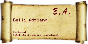 Belli Adrienn névjegykártya